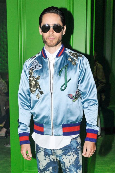 Jared Leto arrives at the Gucci show during Milan Fashion Week